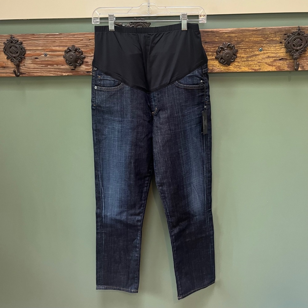 Citizens of Humanity Phoebe Skinny Crop Maternity Jeans Scorpio Dark Wash 29